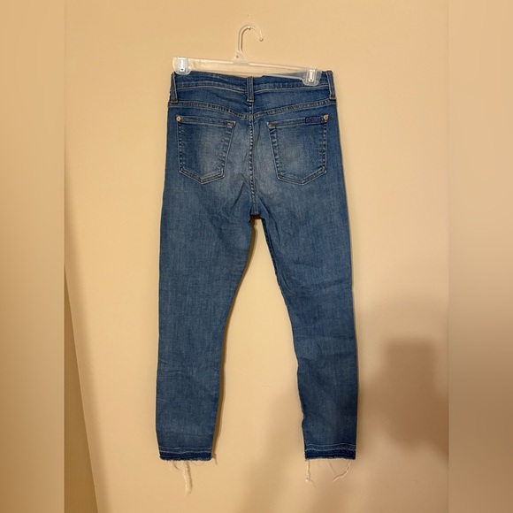 7 For All Mankind Women's High-Waisted Ankle Skinny Jeans Blue Size 26 - Picture 5 of 6